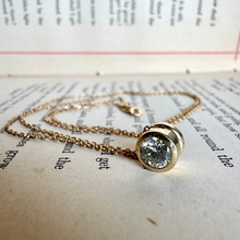 Load image into Gallery viewer, 14K Bezel Set .58ct Diamond Necklace