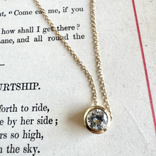 Load image into Gallery viewer, 14K Bezel Set .58ct Diamond Necklace