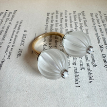 Load image into Gallery viewer, Carved Rock Crystal Dome Ring