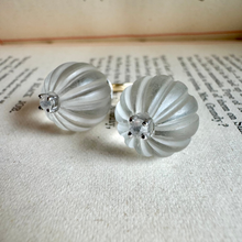 Load image into Gallery viewer, Carved Rock Crystal Dome Ring