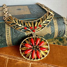 Load image into Gallery viewer, Mid-Century 18K Coral Statement Necklace