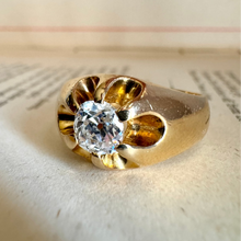 Load image into Gallery viewer, 14K Diamond Solitaire Belcher Ring