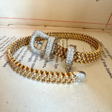 Load image into Gallery viewer, 14K Diamond Buckle Bracelet