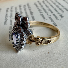 Load image into Gallery viewer, 9K Iolite &amp; Diamond Georgian-Style Ring