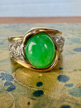 Load image into Gallery viewer, 14K Jade &amp; Diamond Ring