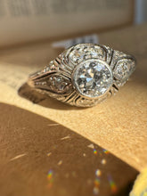 Load image into Gallery viewer, Platinum Art Deco Diamond Ring