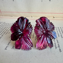 Load image into Gallery viewer, 14K Carved Tourmaline Earrings