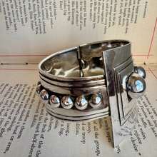 Load image into Gallery viewer, Taxco Sterling Retro Clamper Bracelet