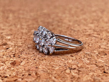 Load image into Gallery viewer, 14k White Gold Diamond Cluster Ring