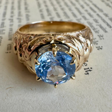 Load image into Gallery viewer, 14K Art Nouveau Sapphire "Triton" Ring