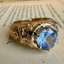 Load image into Gallery viewer, 14K Art Nouveau Sapphire "Triton" Ring