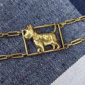 14k Yellow Gold Terrier Bracelet