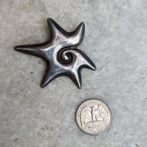 Sterling Silver Medium Star Brooch by Spratling