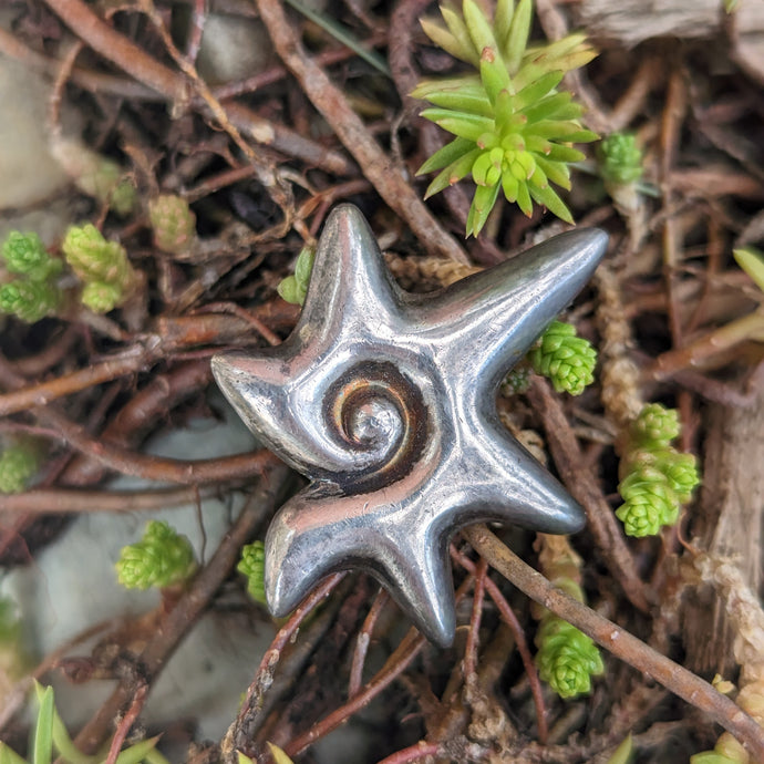 Sterling Silver Small Star Brooch by Spratling