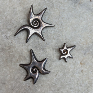 Sterling Silver Medium Star Brooch by Spratling