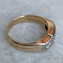 Load image into Gallery viewer, 14k Yellow Gold Men&#39;s Triple Diamond Ring
