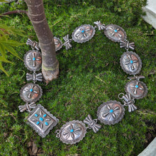 Load image into Gallery viewer, Southwestern Sterling Silver &amp; Turquoise Belt