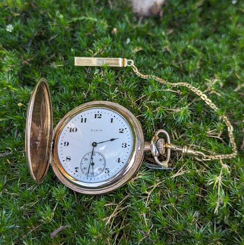 Elgin Pocket Watch & Chain (As Found)