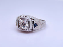 Load image into Gallery viewer, 18k White Gold Brilliant Cut Diamond Ring in Edwardian Setting