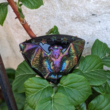 Load image into Gallery viewer, Carnival Glass Bat Brooch